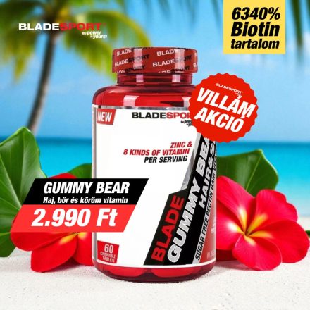 Blade Gummy Bear hajvitamin (szépségápolási termék, 60 gumivitamin) Eper-barack
