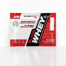   Blade Whey + (34 g, fehérje koncentrátum és izolátum) Banán Split